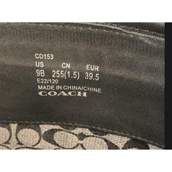 Coach Black CD53 Buckled Strap Lilli Boots Size 9 - Picture 3 of 6